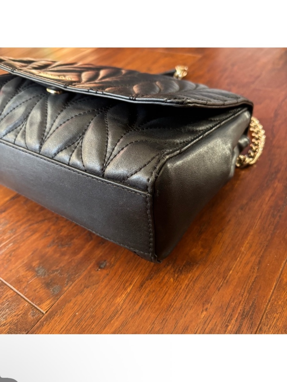 kate spade Briar Lane Quilted Emelyn Shoulder Bag in Black with Gold Chain EUC - Picture 10 of 13